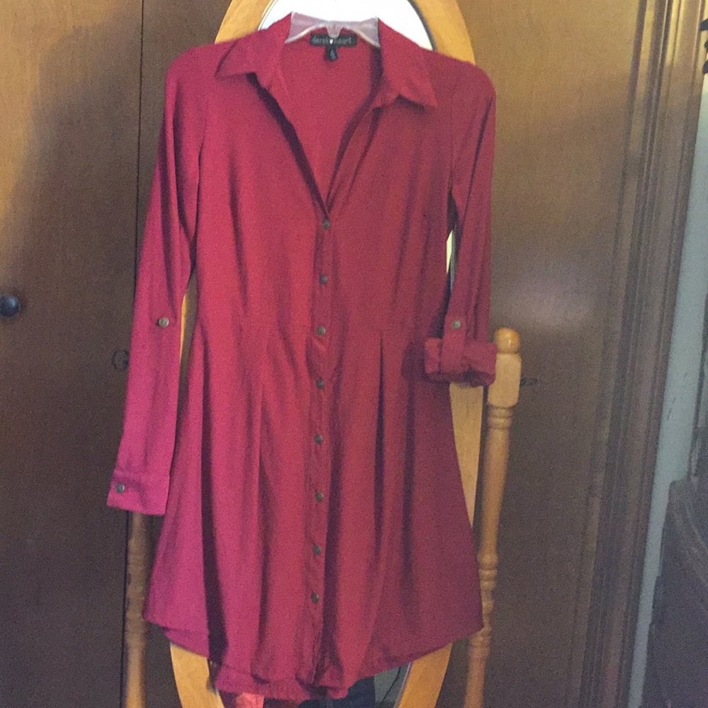 Burgundy dress